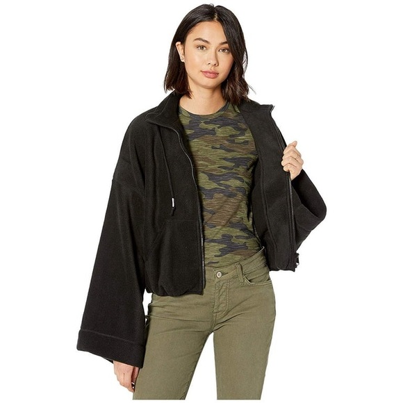 FP Movement By Free People Climb High Fleece Jacket Black Size XS Oversized - Picture 2 of 15
